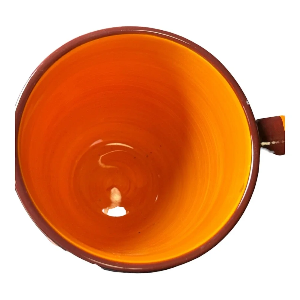Starbucks 2006 Halloween Cyclops Monster Orange‎ Brown Coffee Mug Vintage